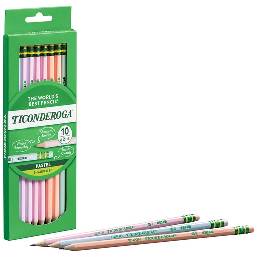 [13710 DIX] #2 Pastel Pencils 5 Assorted Colors 10 Count