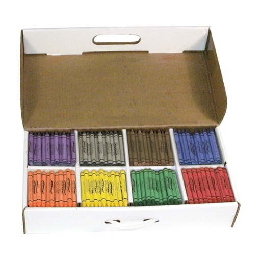 [32340 DIX] Prang® (Dixon Ticonderoga®) Crayons, Master Pack, 400 Count (8 Colors, 50 Each)