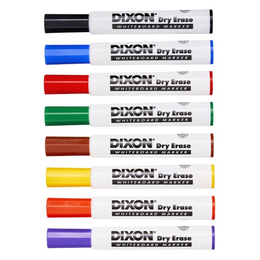 [92180 DIX] 8 Color Wedge Tip Dry Erase Markers