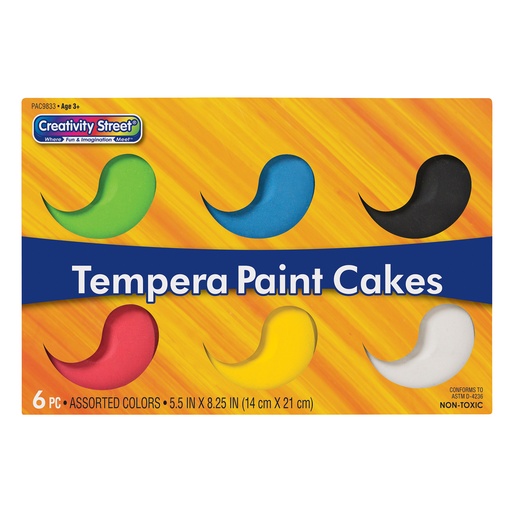 [AC9833 PAC] 6 Assorted Tempera Cakes