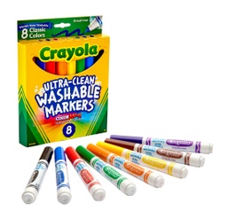 [587808 BIN] 8ct Crayola Washable Markers Classic Colors Broad Tip