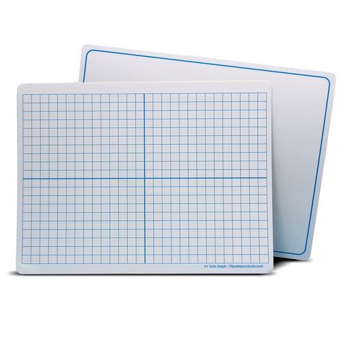 [11001 FS] Two-Sided XY Axis/Plain 9" x 12" Dry Erase Learning Mats Pack of 12