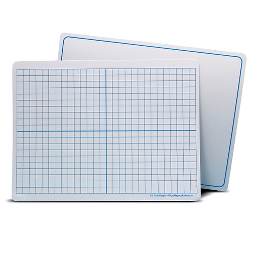 [12001 FS] Two-Sided XY Axis/Plain 9" x 12" Dry Erase Learning Mats Pack of 48