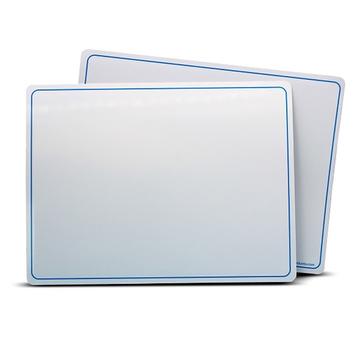 [20159 FS] Two-Sided Plain 9" x 12" Dry Erase Learning Mats Pack of 24
