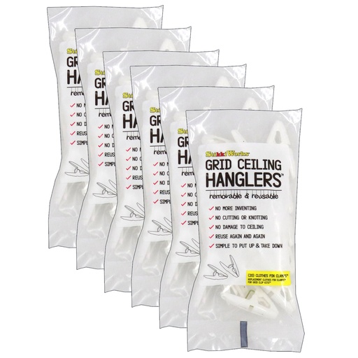 [33036-6 STIK] Grid Ceiling Hanglers™ Clothes Pin Clamps™ 120ct