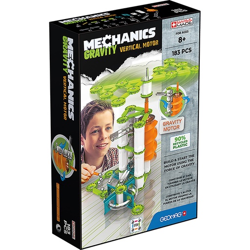 [764 GMW] Mechanics Gravity Vertical Motor Recycled 183 Pieces