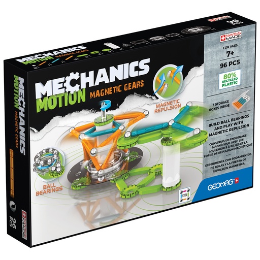[767 GMW] Mechanics Magnetic Gears Recycled 96 Pieces