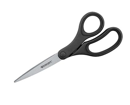 [15583 ACM] KleenEarth® Basic 8" Scissors, Straight, Black | 15583 ACM