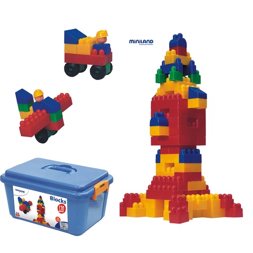 [32310 MIN] Plastic Interlocking Blocks 120 Pieces