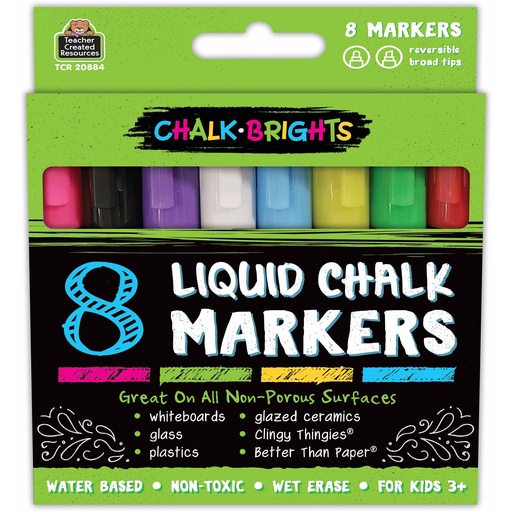 [20884 TCR] Chalk Brights Liquid Chalk Markers 8 Colors