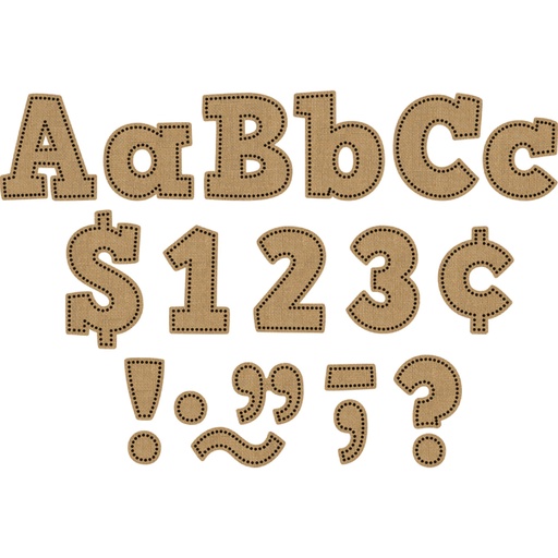[3938 TCR] Burlap Design Bold Block 4" Letters Combo Pack
