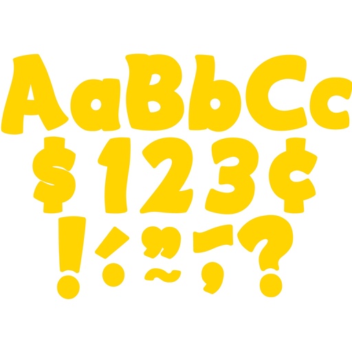 [5818 TCR] Teacher Created Resources® Yellow Gold Funtastic 4" Letters Combo Pack — Bulletin Board Lettering Pack
