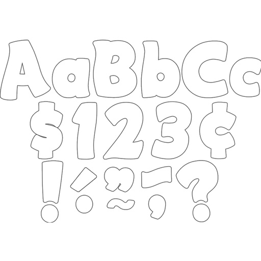 [5819 TCR] Teacher Created Resources® White Funtastic 4" Letters Combo Pack — Bulletin Board Lettering Pack