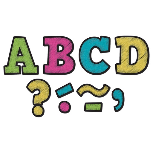 [77212 TCR] Chalkboard Brights Bold Block 3" Magnetic Letters