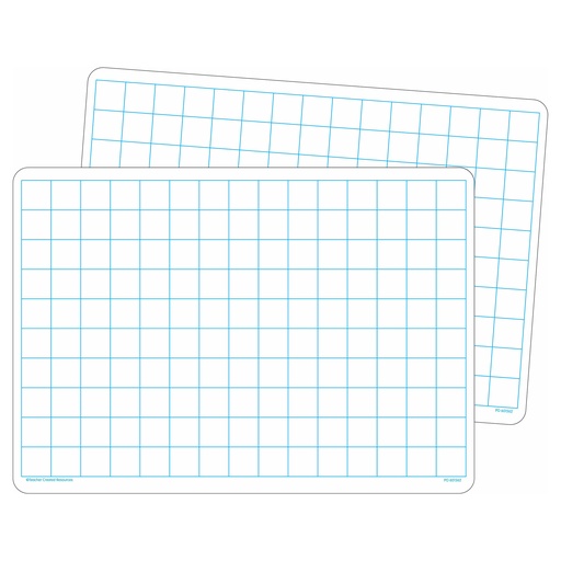 [77253 TCR] Double-Sided Math Grid Dry Erase Boards Pack of 10