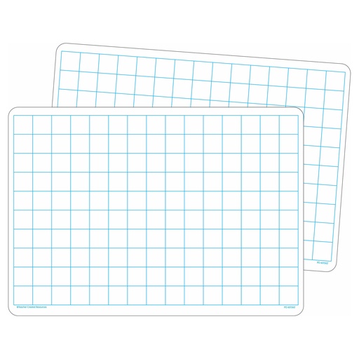 [77253 TCR] Double-Sided Math Grid Dry Erase Boards Pack of 10