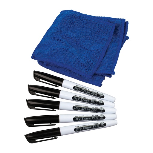 [77268 TCR] Dry Erase Pens & Microfiber Towels 5 Sets