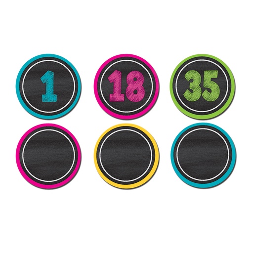 [77280 TCR] Chalkboard Brights Numbers Magnetic Accents