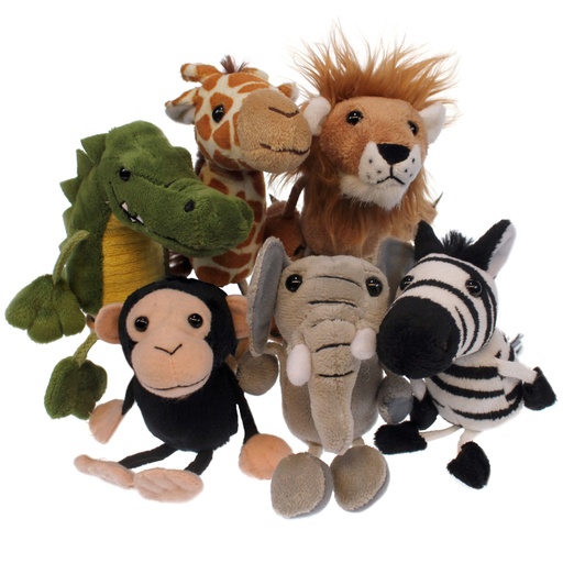 [002020 PUC] African Animals Finger Puppets Set of 6