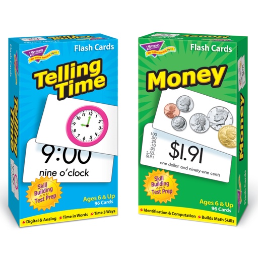 [53905 T] Time and Money Skill Drill Flash Cards Assortment