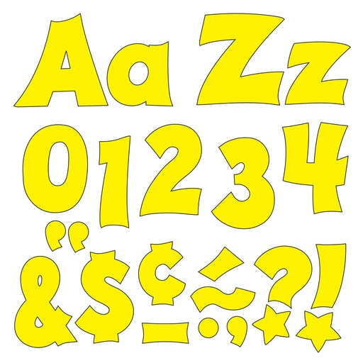 [79804 T] Yellow 4-Inch Friendly Uppercase/Lowercase Combo Pack Ready Letters®