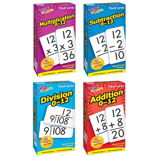 [90741 T] Math Operations Flash Cards Pack - Set of 4