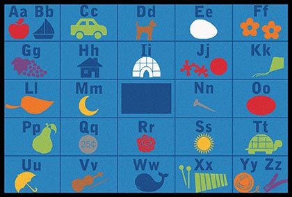 [ALPSEA] Alphabet Seating Rug Rectangle