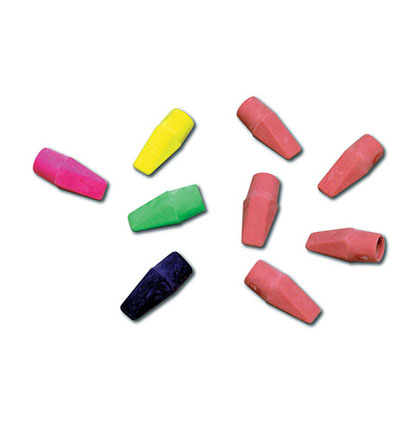 [71544 CLI] 144ct Assorted Color Pencil Cap Erasers