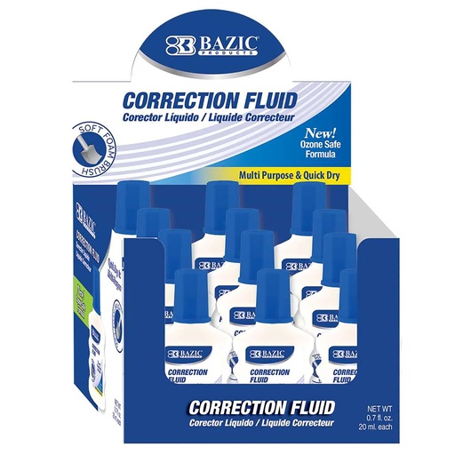 [1617A BAZ] Correction Fluid with Foam Brush 0.7 fl oz 