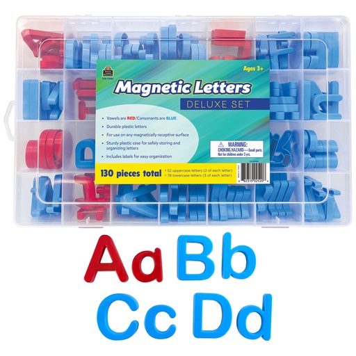 [77582 TCR] Teacher Created Resources® Magnetic Letters Deluxe Set — Hands‑on letter set for word building on magnetic whiteboards and other metal surfaces