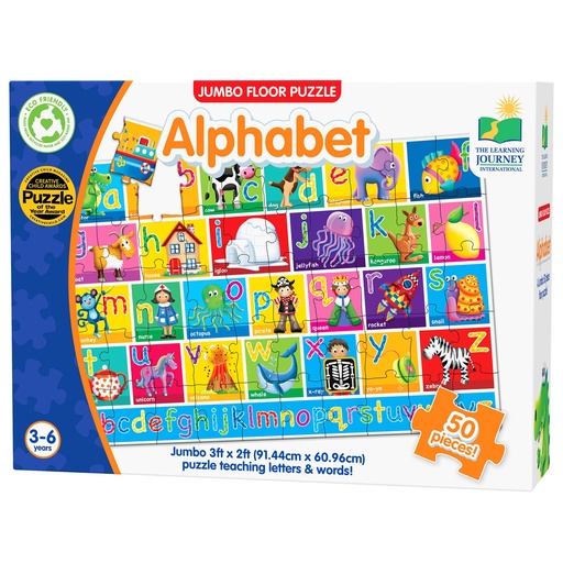 [436318 TLJ] The Learning Journey® Jumbo Floor Puzzle — Alphabet (3' × 2', 50 pieces)