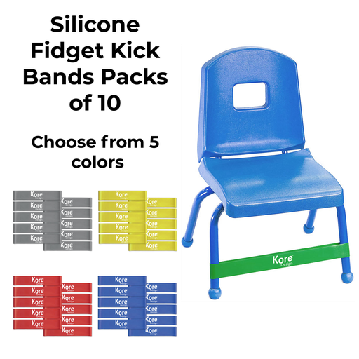 [VARIANT197] Silicone Fidget Kick Bands Pack of 10