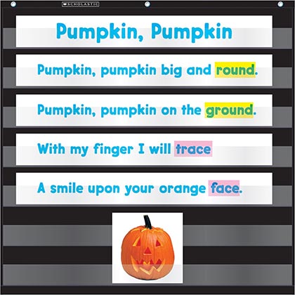 [573278 SC] Scholastic® Mini Pocket Chart — 28"×28", 7 pockets, black