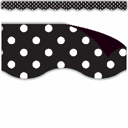 [77124 TCR] Black Polka Dots Magnetic Border