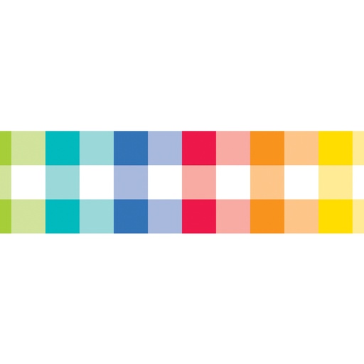 [10875 CTP] Core Decor Rainbow Buffalo Check EZ Border, 48 Feet
