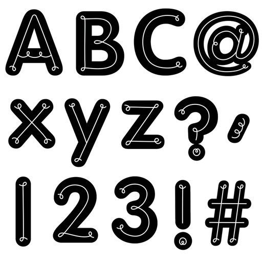 [10886 CTP] Core Decor Loop-de-Loop Designer Letters, 206 Pieces