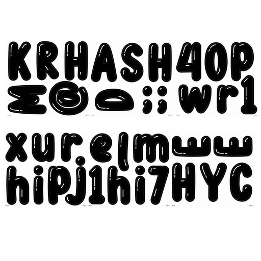 [10887 CTP] Core Decor Bubble Letters Designer Letters, 216 Pieces