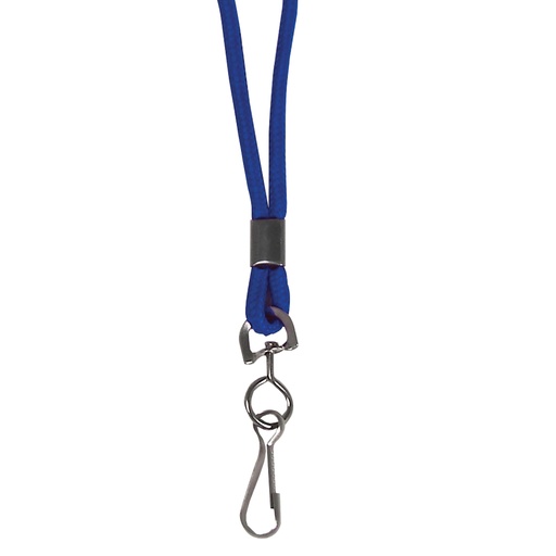 [89315 CL] C-Line® Blue Lanyard with Hook — 36" Round, Swivel Hook — Durable ID lanyard for badges and passes