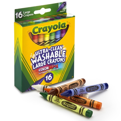 [523281 BIN] Large Ultra-Clean Washable Crayons, 16 Colors