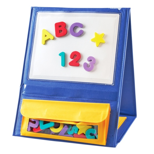 [7191 LER] Learning Resources® Double‑Sided Magnetic Tabletop Pocket Chart — Write‑on/wipe‑off board