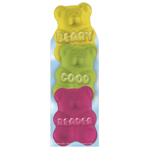 [834051 EU] Eureka® Beary Good Reader Gummy Bear Scented Bookmarks — 24‑Pack