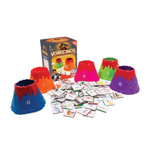 [723 JL] Junior Learning® Vowelcanos — Vowel Matching Game