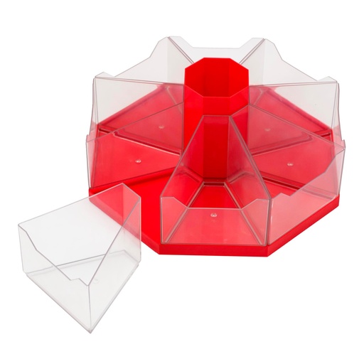 [741 JL] Classroom Caddie Octagonal Storage System, Red
