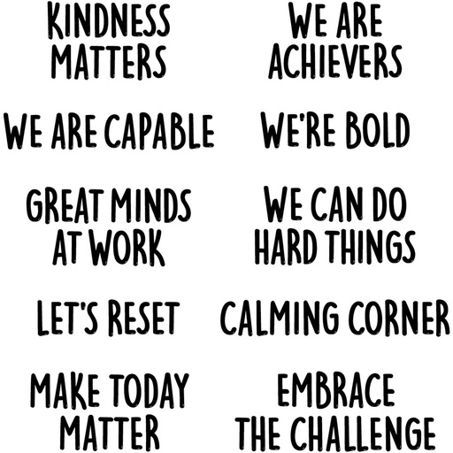 [11068 CTP] Core Decor Mindset Motivation Punch-Out Phrases