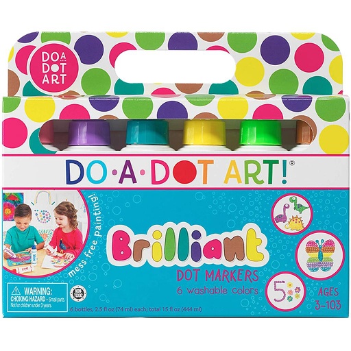 [103 DOT] Brilliant Do A Dot Paint Markers 6 Count      Pack