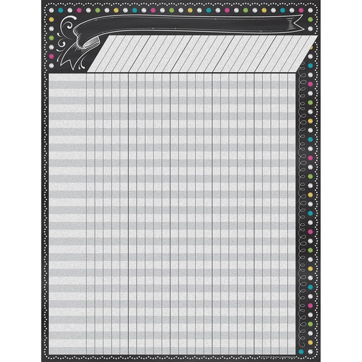 [7564 TCR] Teacher Created Resources® Chalkboard Brights Incentive Chart — 17" × 22"