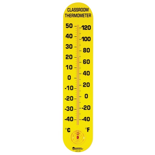 [0380 LER] Learning Resources® Classroom Thermometer, Wall‑Mounted,15" H x 3" W