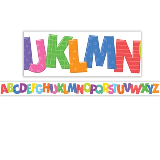 [6916 TCR] Colorful Alphabet Die-Cut Border Trim