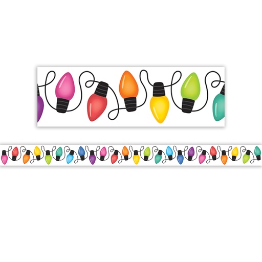 [6952 TCR] Colorful Holiday Lights Die-Cut Border Trim