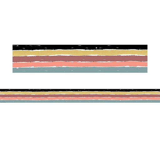 [6687 TCR] Wonderfully Wild Stripes Straight Border Trim, 35 Feet